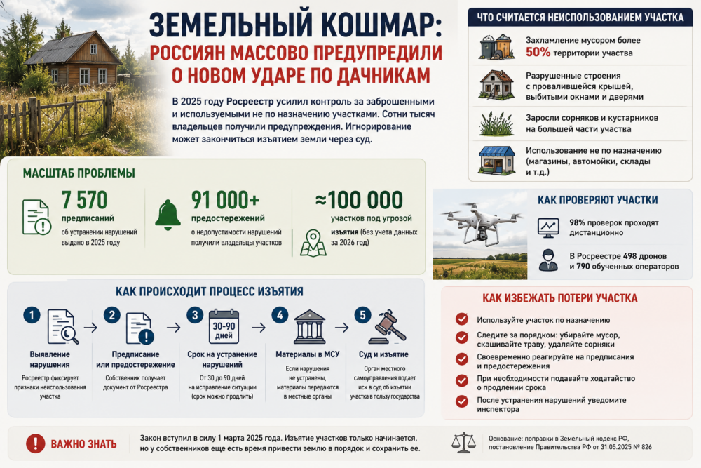 Земельный кошмар: россиян массово предупредили о новом ударе по дачникам