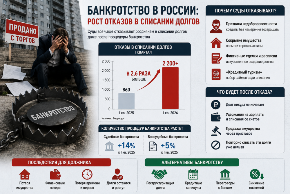 «Финансовая мясорубка»: россияне теряют квартиры и всё равно остаются должны
